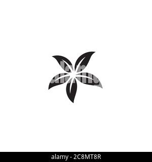 Blume oder Blätter Logo / Symbol-Design Stock Vektor