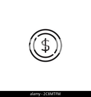 Dollar-Zeichen-Logo / Symbol-Design Stock Vektor