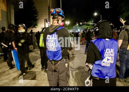 Portland, Oregon, USA. Juli 2020. Portland Proteste wachsen und Chaos verschärft sich Kredit: Amy Katz/ZUMA Wire/Alamy Live News Stockfoto