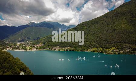 Ledrosee im Ledrotal, Trentino-Südtirol, Norditalien, Europa. Dieser See ist einer der schönsten im Trentino. Stockfoto