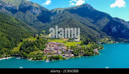 Ledrosee im Ledrotal, Trentino-Südtirol, Norditalien, Europa. Dieser See ist einer der schönsten im Trentino. Stockfoto