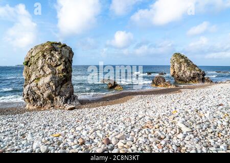 Die schöne Küste bei Maling Well, Inishowen - County Donegal, Irland. Stockfoto