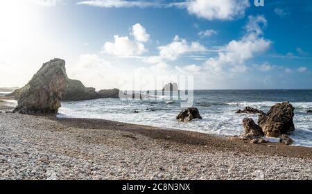 Die schöne Küste bei Maling Well, Inishowen - County Donegal, Irland. Stockfoto