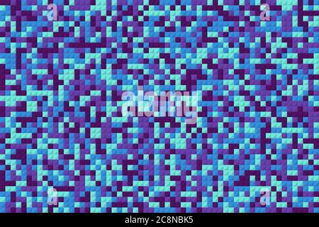 Farbe Quadrate wie Mosaik Pixel Hintergrund Stock Vektor