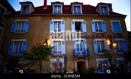 Hotel de la Poste et du Lyon, Vezelay, Yonne, Bourgogne-Franche-Comté, Frankreich Stockfoto