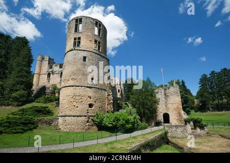 Ruinen von Beaufort, Beaufort, Luxemburg, Europa Stockfoto