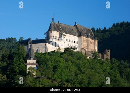 Schloss Vianden, Vianden, Luxemburg, Europa Stockfoto