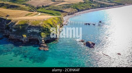 Punta Aderci. Das Naturschutzgebiet von Punta Aderci in der Gegend von Vasto, Provinz Chieti, Abruzzen Region von Italien-Europa. Stockfoto