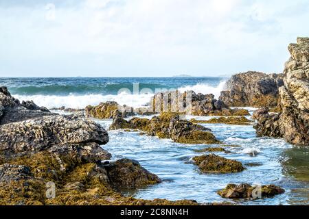 Die schöne Küste bei Maling Well, Inishowen - County Donegal, Irland. Stockfoto