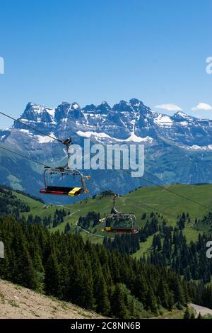 Sommer in den Alpen Stockfoto