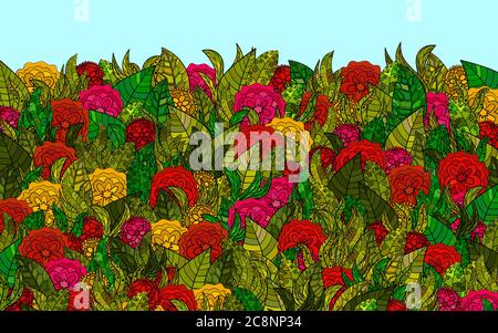 Hand gezeichnet Vektor Blumenkarte Stock Vektor