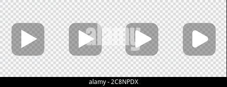 Video-Schild abspielen. Wiedergabe Zeichen Vektor isoliert auf transparentem Hintergrund. Vektorgrafik eps 10 Stock Vektor