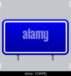 Vector Illustration. Signal Information. Verkehr Straße Signal mit reflektierende Textur. Isoliert. Stock Vektor