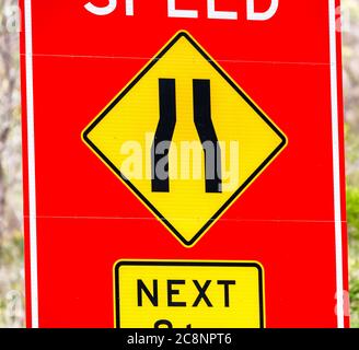 Australisches Outback Straßenschild. Stockfoto
