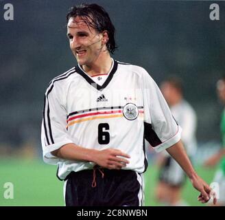 Westfalenstadion Dortmund Deutschland 8.9.1999, Fußball: Qualifikation für die Euro 2000, Deutschland (GER) vs Nordirland (NIR) 4:0 – Jens JEREMIES (GER) Stockfoto