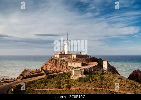 Leuchtturm Cabo de Gata, Almeria, Andalusien, Spanien Stockfoto