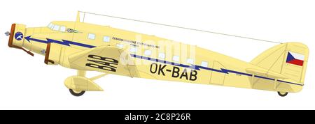Savoia-Marchetti S.73 M. (Seriennummer 30028) der Tschechoslowakischen Staatsfluggesellschaften, 1938 Stockfoto