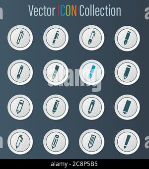 Symbol bearbeiten Einstellen Stock Vektor