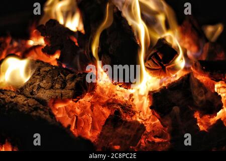 Nahaufnahme Des Feuers Stockfoto