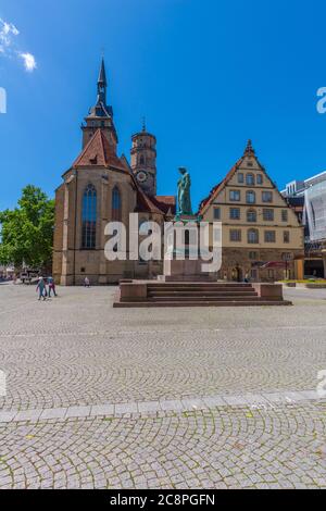 Schillerplatz, Stadtzentrum, Stuttgart, Baden-Württemberg, Süddeutschland, Mitteleuropa Stockfoto