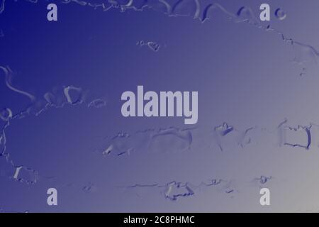 Blaue Wandfläche mit dem Aussehen von Farbtropfen, ombre Verlauf, leere Fläche mit Platz für Ihre Kopie, Text Stockfoto