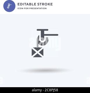 Flach Symbol Vektor, gefüllt flache Zeichen, solide Piktogramm isoliert auf weiß, Logo-Illustration. Symbol für die Präsentation. Stock Vektor