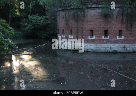 Ingolstadt, Bayern - Juli 03 2019: Traditionelles Festungsgebäude, genannt Kaponniere Stockfoto