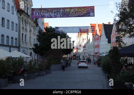 Ingolstadt, Bayern / Deutschland - Juli 03 2019: Altstadt von Ingolstadt, Bayern/Deutschland Stockfoto