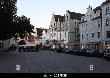 Ingolstadt, Bayern / Deutschland - Juli 03 2019: Altstadt von Ingolstadt, Bayern/Deutschland Stockfoto