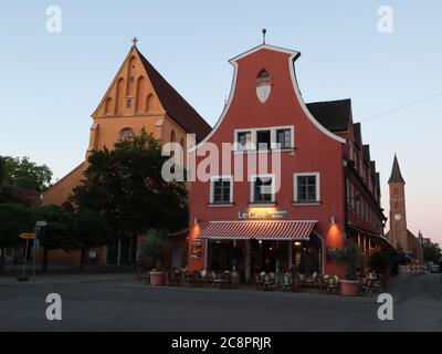 Ingolstadt, Bayern / Deutschland - Juli 03 2019: Altstadt von Ingolstadt, Bayern/Deutschland Stockfoto