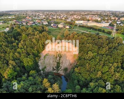 Luftaufnahme des Rokai Exposition in der Nähe von Kaunas Stadt, Litauen Stockfoto