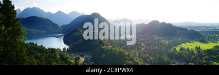 Schwangau, Deutschland: Alpenpanorama in den Allgäuer Alpen Stockfoto