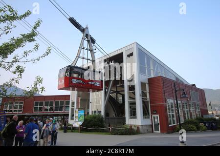 Juneau, Alaska, USA - 24. Jul 2018 - Straßenbahnhaltestelle auf Juneau, Alaska, USA Stockfoto