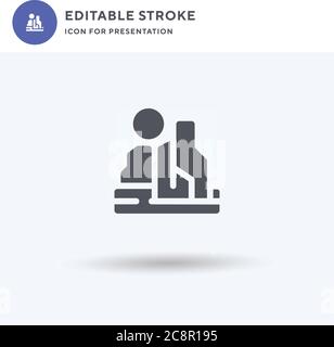 Canyon Icon Vektor, gefülltes flaches Schild, solides Piktogramm isoliert auf weiß, Logo Illustration. Canyon Symbol für Präsentation. Stock Vektor