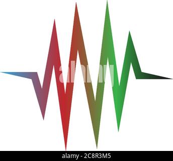 Sound Wave Symbol Logo Design Vektor Illustration Stock Vektor