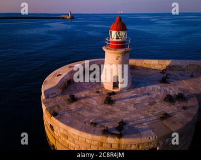 Leuchtturm in der Hauptstadt Malta Stockfoto