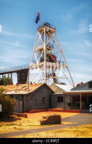 Goldmine Central Deborah, Bendigo Victoria, Australien Stockfoto