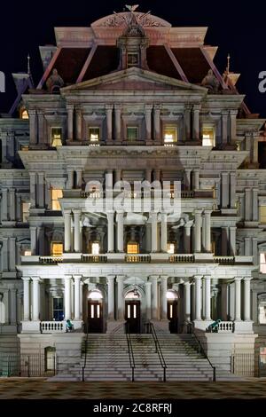 Das Eisenhower Executive Office Building, Regierungsgebäude, das vom Executive Office des Präsidenten in Washington D.C. besetzt ist Stockfoto