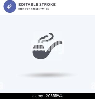 Pfeife Rauchen Logo Symbol Vektor Illustration Design.Tabak, Zigarre ...