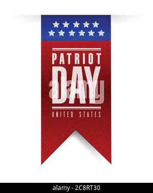 Patriot Tag Banner Zeichen Illustration Design über einem blauen Hintergrund Stock Vektor