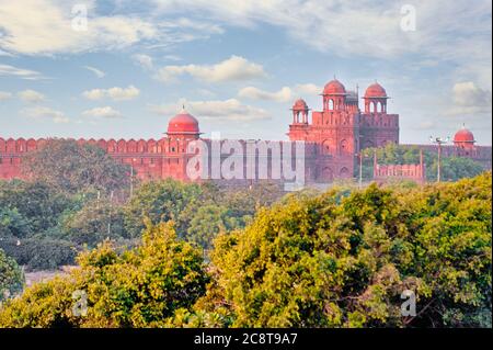 Rotes Fort (Lal Qila) in Delhi, Indien Stockfoto