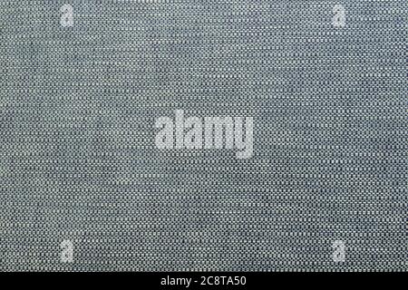 Nahaufnahme. Grau Jute hessischen Sacktuch Canvas Sack Tuch gewebte Textur Muster Hintergrund. Stockfoto