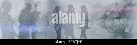 Geschäftslösungen für Erfolg und Strategie. Gear Mixed Media Konzept. Stockfoto