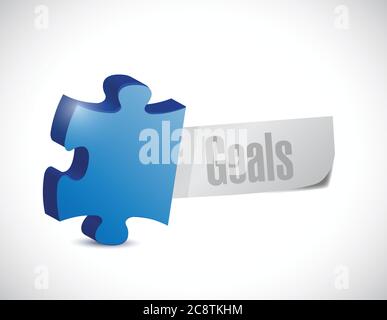 Puzzle Tor Illustration Design auf weißem Hintergrund Stock Vektor