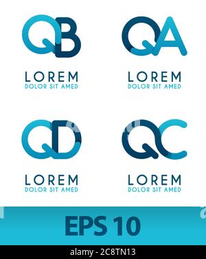 Q Alphabet Logo Konzept für Unternehmen oder Unternehmen Industrie, drucken verschiedene Online-und Offline-, Promotion-Werbung und Marketing. Kann für landin Stock Vektor