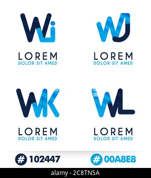 W Alphabet Logo Konzept für Unternehmen oder Unternehmen Industrie, drucken verschiedene Online-und Offline-, Promotion-Werbung und Marketing. Kann für Land Stock Vektor