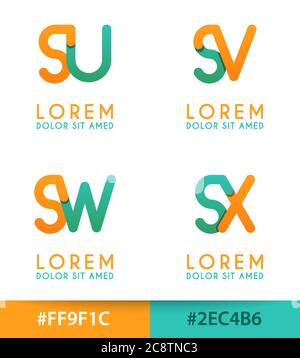 S Alphabet Logo Konzept für Unternehmen oder Unternehmen Industrie, drucken verschiedene Online-und Offline-, Promotion-Werbung und Marketing. Kann für Land Stock Vektor