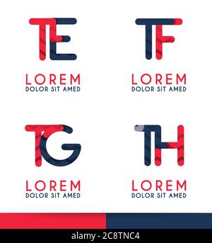 T Alphabet Logo Konzept für Unternehmen oder Unternehmen Industrie, drucken verschiedene Online-und Offline-, Promotion-Werbung und Marketing. Kann für landin Stock Vektor