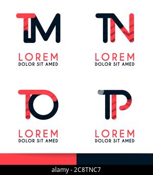 T Alphabet Logo Konzept für Unternehmen oder Unternehmen Industrie, drucken verschiedene Online-und Offline-, Promotion-Werbung und Marketing. Kann für landin Stock Vektor