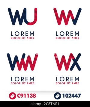 W Alphabet Logo Konzept für Unternehmen oder Unternehmen Industrie, drucken verschiedene Online-und Offline-, Promotion-Werbung und Marketing. Kann für Land Stock Vektor